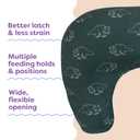Boppy Nursing Pillow - Firm, Ergonomic U-Shaped Bottle and Breastfeeding Pillow with High Lift for Comfort and Support, Spacious Surface - Forest Green Dinos