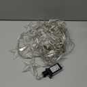 Ramadan Lights Outdoor Decorations 218 LED 13.8ft Star Curtain Fairy Lights with 12 Drops, Clear Wire LED String Light Decor with 8 Modes for Wedding Party Holiday Christmas Home Indoor Outdoor Decor (Star-Warm White)