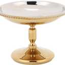 Stainless Steel Footed Ice Cream Cup, Serving Dessert Bowl, Tall Ice Cream Dish Mug Candy Sauce Cups for Snack Cereal Salad Fruit Pudding Party Yogurt Home, Gold