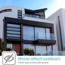 Filmgoo Window Privacy Film One Way Daytime Mirror Tint Treatments UV Heat Control Vinyl Stickers Sun Block Glass Paper Door Covering Reflective (Light Blue Silver, 17.5 Inch x 15.7 Feet)