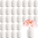 Tioncy 30 Set 3.9"*2.76" White Ceramic Bud Vases Bulk Valentine's Day Decoration Boho Wedding Centerpieces White Ceramic Vases for Dry Flowers Pampas Grass Home DIY Wedding Table Decor (Stylish)