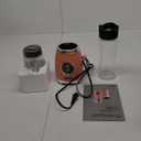 Americana EPB399C BPA Free Glass Blending Jar and Tritan Sports Bottle Blend Personal Smoothie, Crush Ice, Shakes, Keto Protein Blender, 2 Cups, 300 Watts, Coral