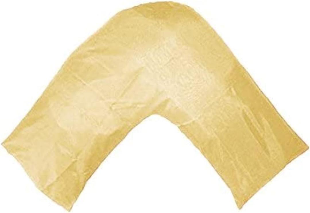 TAOSON Silky Soft Satin Soild Envelope Style V Shaped/Tri/Boomerang Pillow Cover Pillowcase Pillow Protector Cushion Cover Non Zippered Only Cover No Insert (Gold)