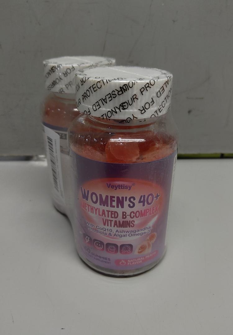 Methylated B Complex Vitamins Gummies for Women 40 Plus - B-Complex Vitamins B6 B1 B2 B3 B5, Methyl B12, Methylfolate, Biotin with Vitamin C, Omega-3, CoQ10 & Ashwagandha - Sugar-Free, Vegan, Non-GMO, EXP 10/30/2027