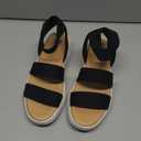 SM New York Women's Low Wedge Sandals Comfortable Arch Support Platform Open toe Casual Dressy Flat Summer Sandals with Adjustable Straps 9.5