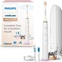 Philips Sonicare DiamondClean Smart 9500 Electric Toothbrush - Sonic Toothbrush with App, Pressure Sensor, 15 Brushing Settings, Replacement Reminder, USB Charging Travel Case, Rose Gold, HX9923/61