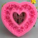 Rose Heart Wreath Fondant Chocolate Candy Silicone Mold Cake Decorating Baking Pastry Tools Soap Mould Resin Polymer Clay Mold