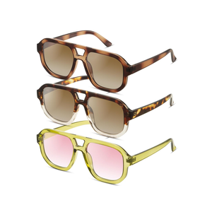 livho Trendy Polarized Square Aviator Sunglasses Women Men Square Eyewear Frame, Retro Sun Glasses for Women Men 2025 Shades