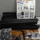 Vivihomety Utility Slim Storage Cart with Wheels, 4-Tier Narrow Rolling Organizer Shelf with Wood Top, Metal Storage Rack and Space-Saving Organizer for Bathroom, Kitchen, Laundry Room, Small Spaces (8.1 inch wide, Black)