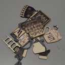 23 Pcs Winter Tiered Tray Decor Snowman Farmhouse Decor Christmas Tiered Sign Winter Table Centerpieces Snowman Wood Blocks Signs for Home Shelf, Without Tray(Black, White,Snow)