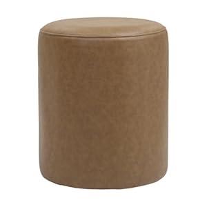 Get Set Style Modern Round Ottoman with Soft Padded Seat, Multifunctional Vanity Stool for Makeup, Upholstered Footrest Stool Ottoman Foot Stool for Living Room, Bedroom 