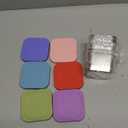 SANEXC 6 Oz Stainless Steel Snack Containers for Kids - 6 Pack Metal Food Containers with Lids Silicone Easy Open 100% Leak Proof BPA Free Reusable Baby Lunch Box for Daycare Travel and Office