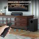 Saiyin Sound Bars for TV with Subwoofer, 2.1 Deep Bass Small Soundbar Monitor Speaker Home Theater Surround System PC Gaming Bluetooth/AUX/Optical Connection, Wall Mountable 17-inch