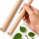 2PCS Birch Dowel Rods 1” x 48” Long – Natural Unfinished Craft Wood Sticks for Crafting and Decor Round Wooden Dowels for Crafts DIY and Macramé Projects Smooth Surface