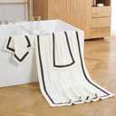 XIQ 40x80 Inches Bath Sheets Extra Large Bath Towels Set Super Soft Quick Dry Luxury Microfiber Shower Towels for Bathroom White,1PCS