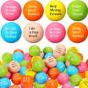 Aoriher 60 Pcs Motivational Stress Balls Quotes Inspirational Funny Colorful Foam Balls Bulk Hand Exercise Stress Relief Gift for Office Small Anxiety Toys for Encouraging(Multi Colors,Classic)