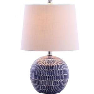 JONATHAN Y JYL5044A Ronald 21" Ceramic LED Table Lamp Coastal Contemporary Bedside Desk Nightstand for Bedroom Living Room Office College Bookcase LED Bulb Included, Navy