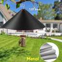 19 Inch Metal Squirrel Baffle for Bird Feeder, Hanging Baffles for Squirrel Proof Bird Feeders, Outdoor Cover Rain Guard, Rust Chew Proof Heavy Duty