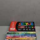 Acrylic Paint Pens, Soft Brush Tip Acrylic Paint Markers, 168 Colors Acrylic Markers for Canvas, Rock Painting, Wood, Stone, Glass, Ceramic, Fabric Painting, DIY Crafts