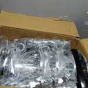 Chrome ABS Complete Axle Cover Set, 2 Front and 4 Rear with Hub Caps and 33mm Screw-On Spiked Lug Nut Covers for Semi Trucks