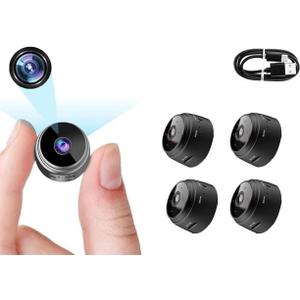 Hidden Camera 4 Packs, 1080P HD WiFi Home Indoor Outdoor Camera for Baby/Pet/Nanny, 2026 Mini Camera Remote Viewing for Security with iOS,Android Phone APP(Video Only)