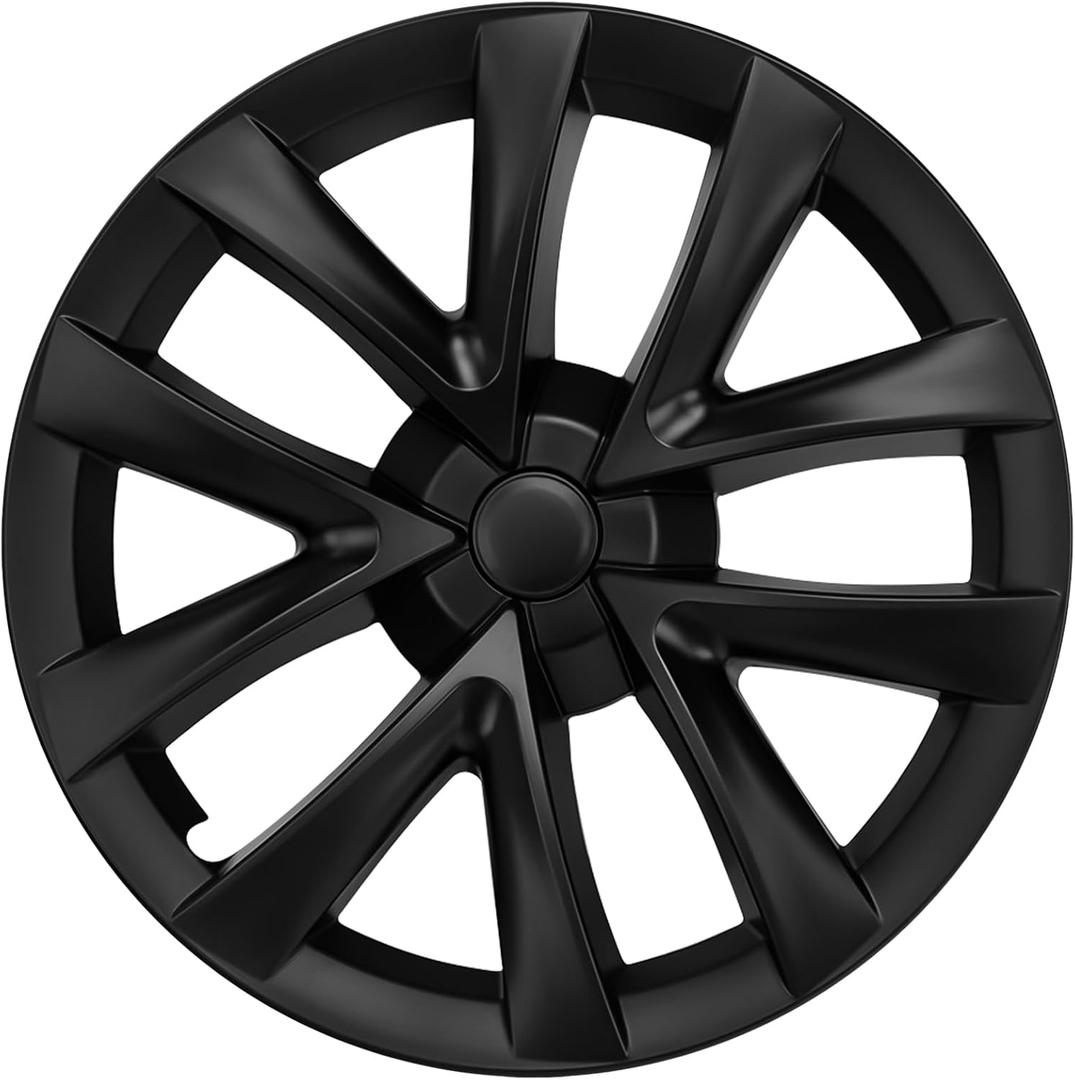 Model 3 Hubcaps - 18 Inch Aero Wheel Covers Replacement Wheel Caps 18'' Model S Plaid Arachnid Wheels Version Hub Caps Compatible with Model 3 Accessories 2017-20231PCS