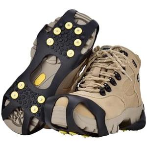 Aliglow Ice Cleats Crampons for Shoes and Boots – Snow Steel Traction Grips