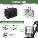 LIQING Bike Basket Front Folding Bicycle Basket with Removable Liner Bag, Quick Release Design Metal Ebike Basket for Adult Women/Men Carrying Dogs, Pets, Fruit & Grocery