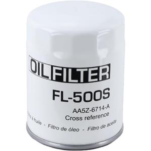 FL-500S Oil Filter Compatible with Ford F-150, Explorer, Edge, Expedition, Flex, Fusion, Mustang, Taurus, Transit, Chevy, Dodge, Cadillac, GMC, Replaces AA5Z-6714-A (1 Pack)