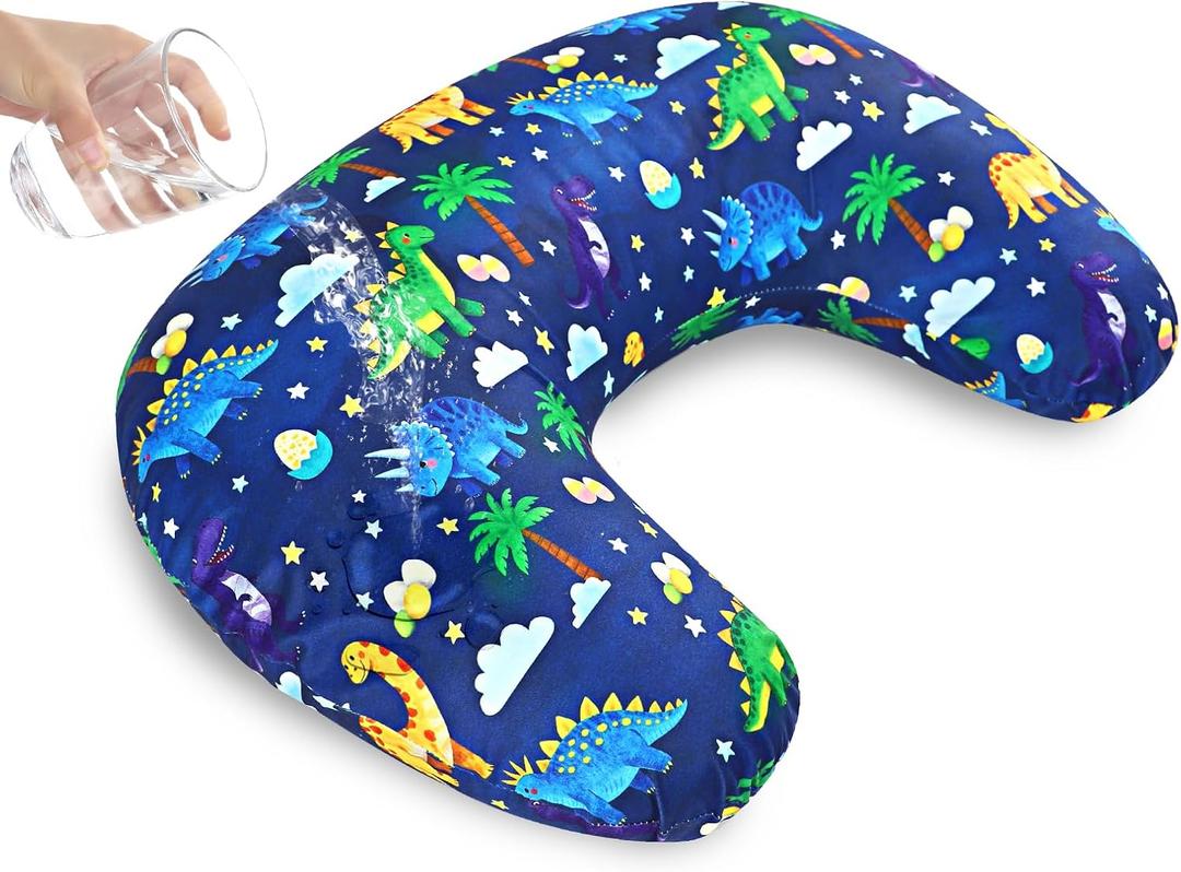 Hooyax Waterproof Nursing Pillow Cover, Stretchy Nursing Covers for New-Designed Breastfeeding Pillows, Adorable Infant Feeding Pillow Slipcover for Baby Boy and Girls (Dinosaur)