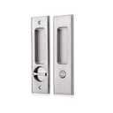 NCL Sliding Door Handle for Bath, Satin Nickel Barn Door Flush Handle, Privacy Pocket Door Lock