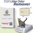 2 x Natural Cat Litter Odor Eliminator Stone  Lifetime Reusable, Odor Neutralizer & Pet-Friendly Air Freshener , Chemical-Free Cat Urine Smell Remover for Litter Box & Home Use