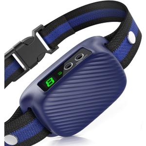 Dog Bark Collar for Large Medium Dogs, Automatic Anti-Barking Collar with 8 Adjustable Sensitivity & 3 Effective Training Modes (Midnight)