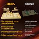 Horse Race Board Game, Magnetic Horse Racing Game with 100 Chips, 12 Magnet Wooden Horses, 2 D12 & 2 Cards, Thickened Solid Wood Horse Game Set Luxury Board Games for Family Nights Party Gifts