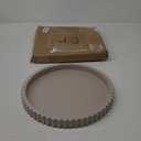 Handmade 12in Decorative Tray for Coffee Table Tray Decor, Gray Wooden Decorative Round Tray for for Coffee Table, Dining Room Table Entryway and Living Room Table