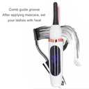 Heated Eyelash Curlers, USB Rechargeable Long Lasting with LED Temp Display Electric Lash Curling Wand with LED Display for 24h Long Lasting Curling Black