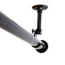 Room/Dividers/Now Adjustable Ceiling Mounted Curtain Rod - Heavy Duty and Long 56-10 Inches Extendable Rods for Walls, Ceilings, Windows and Room Partitions - Black