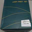 SONORO KATE 100% French Pure Linen Sheets, Breathable and Durable Line Queen Size Sheets, Anti-Tear Line Bed Sheets, Machine Washable, 16 Inch Deep Pocket - 3 Piece (Navy Blue, Queen)