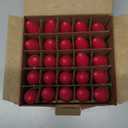 VISTERLITE 25-Pack Ceramic C9 Christmas Light Bulbs, Red LED Light Bulbs Holiday Decoration, Christmas Decor for Indoor & Outdoor Use, E17/C9 Intermediate Base (Red Smooth)