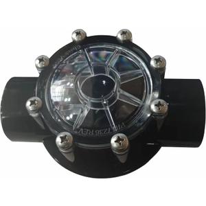 7235 Check Valve 180-Dgree,1-1/2-Inch to 2-Inch Replacement for Pools and Spas Straight Through Flow (Black)
