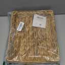 PINXIURY Water Hyacinth Letter Tray for A4 File Desk Mail Letter-Size Paper, Basket Woven Organizer, Magazine Files Storage, Office Document Organizer and Storage (Natural)