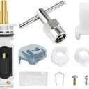 1222/1222B Cartridge Pressure Balancing with 104421 Removal Tool & 116653 Handle Metal Adapter Replacement,Compatible with Moen Posi Temp Single Handle Tub/Shower Faucets Plumbing Repair Kit,Brass