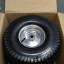 (2 Pack) RRQ 15x6.00-6nhs Lawn Mower Tires and Wheel Assembly, Replacement Riding Lawn Mower Front Tires, Compatible with John Deere Craftsman Husqvarna Lawn Mowers, 3/4" Bushings, 3" Centered Hub