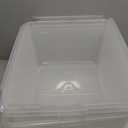 4 Pcs Plastic Containers With Lids, 17x14 Inches, Clear
