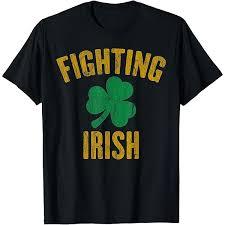 Fighting Irish Black T-shirt, Size L