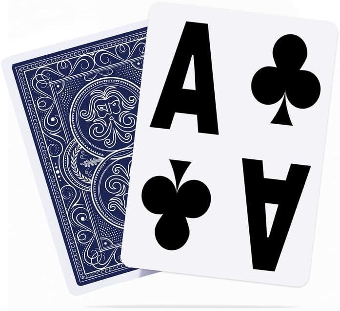 Heavy Playing Cards for Outdoors | Large Print Playing Cards for Seniors | Low Vision Easy to Read Deck of Cards Ideal for Visually Impaired | Jumbo Index Playing Cards for Blackjack, Euchre, Canasta