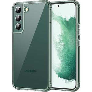 JETech Case for Samsung Galaxy S22 5G 6.1-Inch, Non-Yellowing Shockproof Bumper Protective Phone Cover, Anti-Scratch Hard PC Back (Green)