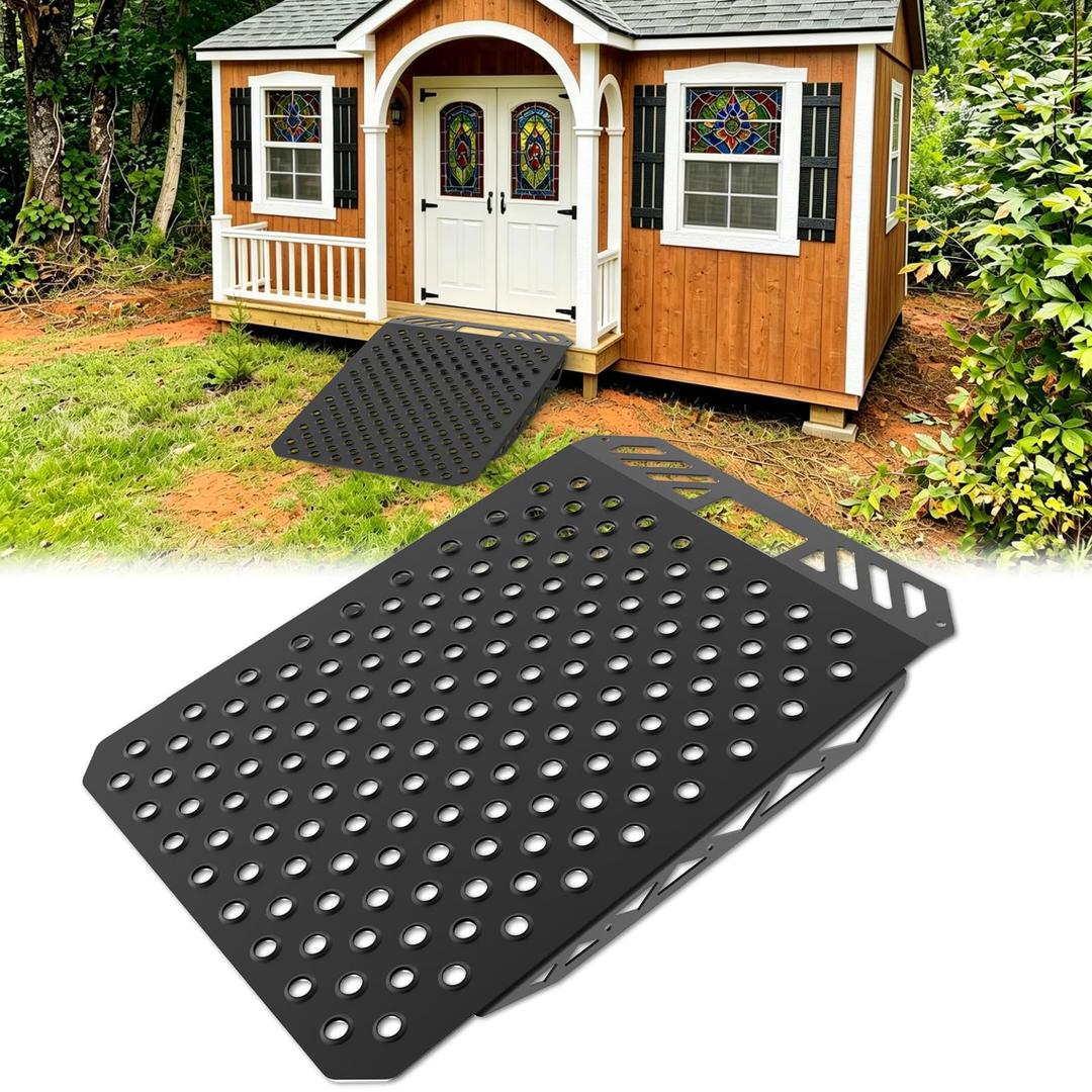 Shed Ramps for Riding Mower - 33.2" L x 24" W, Heavy-Duty Steel