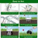 4 Pack Mole Traps that Kill Best, Mole Trap Easy to Set, Galvanized Steel Gopher Traps for Lawns, Reusable Quick Capture Gopher Hawk Vole Trap Outdoor Use