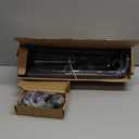 Black Wrap Around Curtain Rods 2Pack:Blackout Heavy duty Adjustable Window Curtain Rod for Bedroom,Industrial Darkening Curved French Metal Single Drapery Rods Easy Install,Matte Black 48-90"